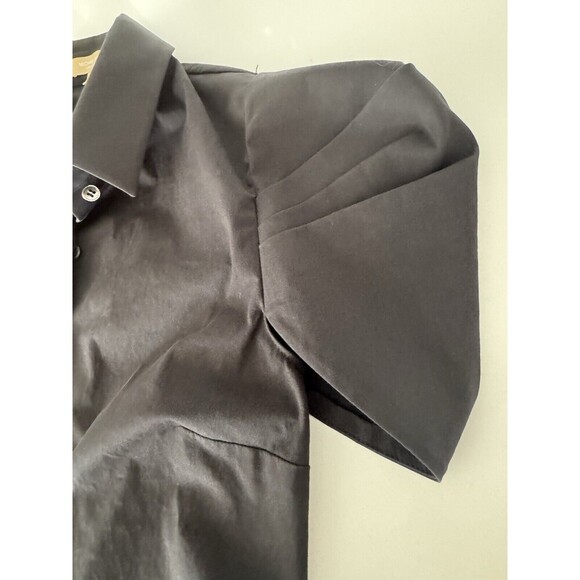 Michael Kors Collection Italy button up shirt Gold label Crushed sleeve size 10 - Picture 14 of 16